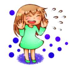 Cawaii woman sticker sticker #8663615