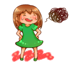 Cawaii woman sticker sticker #8663617