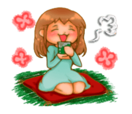 Cawaii woman sticker sticker #8663618