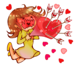 Cawaii woman sticker sticker #8663623