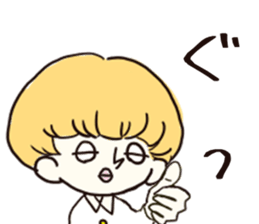 A cute blank face sticker #8664322