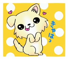 Cream-colored puppy2 sticker #8665388