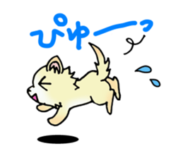 Cream-colored puppy2 sticker #8665420