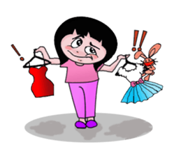 The most pretty girl in her imagination. sticker #8666071