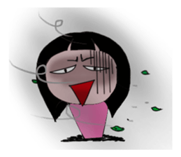 The most pretty girl in her imagination. sticker #8666081