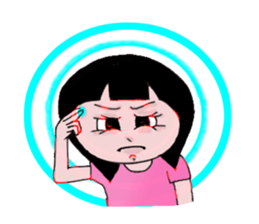 The most pretty girl in her imagination. sticker #8666084