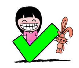 The most pretty girl in her imagination. sticker #8666086