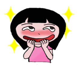 The most pretty girl in her imagination. sticker #8666096