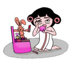 The most pretty girl in her imagination. sticker #8666097