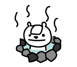 Polar bear is busy even in the New Year. sticker #8666829