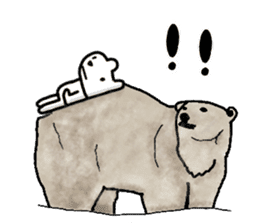 Polar bear is busy even in the New Year. sticker #8666832