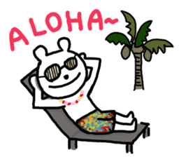 Polar bear is busy even in the New Year. sticker #8666835