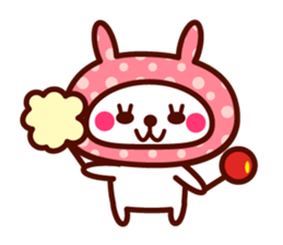 Cute rabbit Hood 3 sticker #8668543