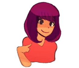 Girls expression sticker #8669947