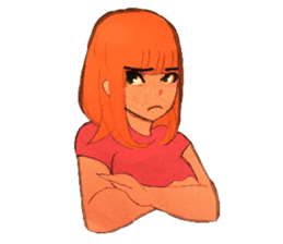 Girls expression sticker #8669951
