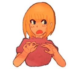 Girls expression sticker #8669957