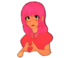 Girls expression sticker #8669959