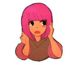 Girls expression sticker #8669962