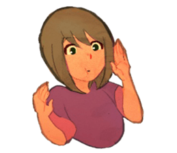 Girls expression sticker #8669963
