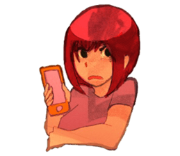 Girls expression sticker #8669965