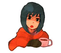 Girls expression sticker #8669968