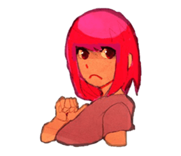 Girls expression sticker #8669976