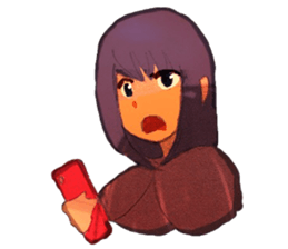 Girls expression sticker #8669979