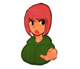 Girls expression sticker #8669981