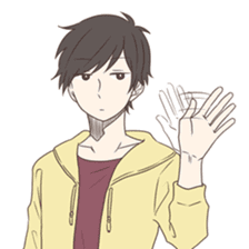 Good looking guy, giving cold shoulder sticker #8670008