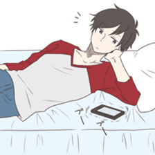 Good looking guy, giving cold shoulder sticker #8670012