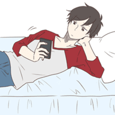 Good looking guy, giving cold shoulder sticker #8670013