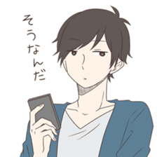 Good looking guy, giving cold shoulder sticker #8670022