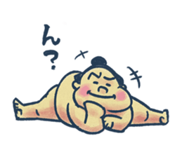 Sumo wrestler and Tortoiseshell cat sticker #8670032