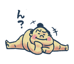 Sumo wrestler and Tortoiseshell cat sticker #8670032