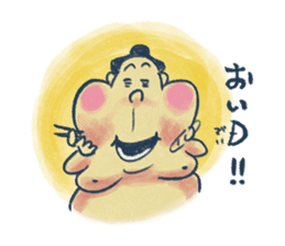 Sumo wrestler and Tortoiseshell cat sticker #8670043