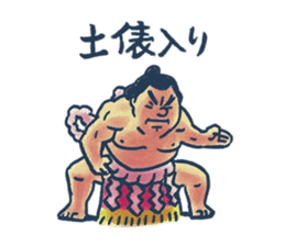 Sumo wrestler and Tortoiseshell cat sticker #8670062