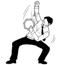 Reaction with full body action. sticker #8671576