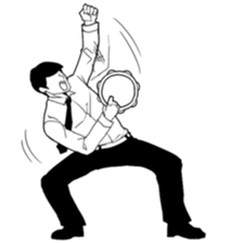 Reaction with full body action. sticker #8671577