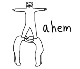Gymnastic formation Bear English ver. sticker #8672988