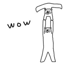 Gymnastic formation Bear English ver. sticker #8672995