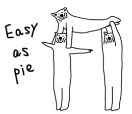 Gymnastic formation Bear English ver. sticker #8672999
