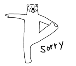 Gymnastic formation Bear English ver. sticker #8673002