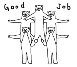 Gymnastic formation Bear English ver. sticker #8673003