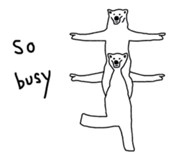 Gymnastic formation Bear English ver. sticker #8673006