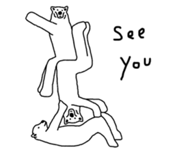 Gymnastic formation Bear English ver. sticker #8673021