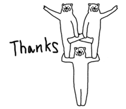 Gymnastic formation Bear English ver. sticker #8673024