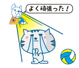 The cat which likes volleyball sticker #8674615