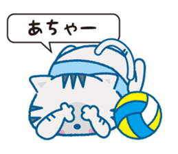 The cat which likes volleyball sticker #8674618