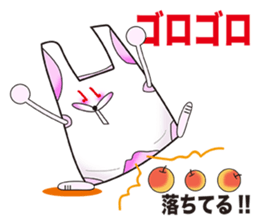 Plastic shopping bag rabbit sticker #8674871