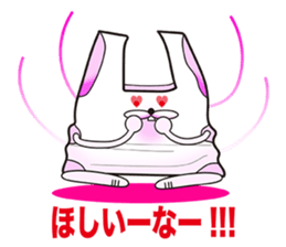 Plastic shopping bag rabbit sticker #8674872